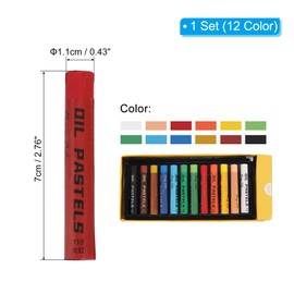 PATIKIL 12 Color Oil Pastels, 12Pcs Soft Oil Crayons Creamy Pastels Stick Art Supplies for Art Painting Drawing Blending Graffiti for Artists Beginners