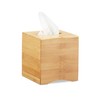 Relaxdays Square Facial Tissue Box, Wooden Bamboo Cosmetic Tissue Dispenser,
