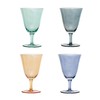Creative Co-Op 8 Oz. Stemmed Wine Glass Set, Multicolor, Set
