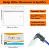 Fushing 70PCS Clear Waterproof Plastic Horizontal Badge Holders Name Tag