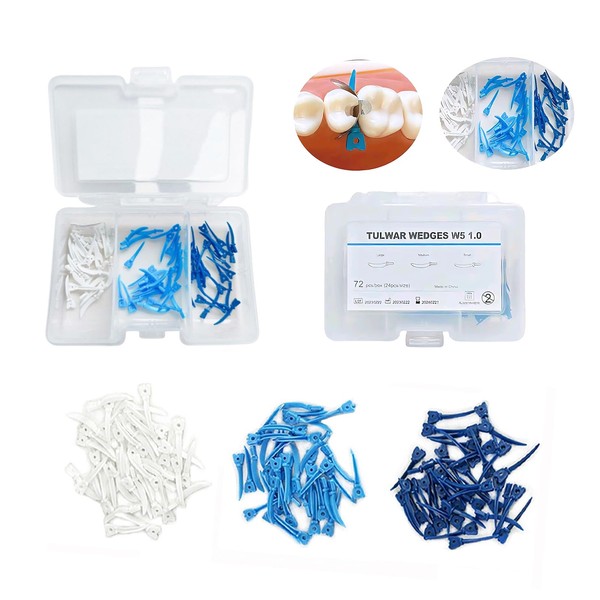 HUALNYK Dental Matrix Holder Clamp Tweezers, Dental Tulwar Wedges Set,
