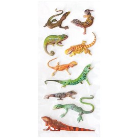 Playhouse Soft Puffy 9-Piece Sticker Sheet Sheet for Crafts, Trading & Collecting - Leapin' Lizards 1 Pack