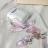 LALAPOPO Compatible with Airpods Case Butterfly, Cute Case with Keychain