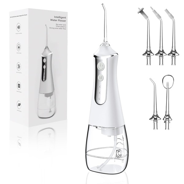 Irrigador Bucal, Water Flosser Eléctrico, Limpiador de Dientes a Presion