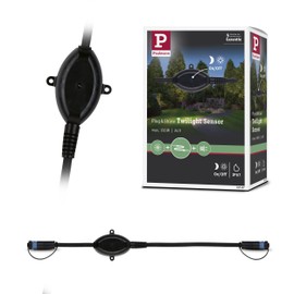 Paulmann 94587 Plug & Shine Outdoor Light Sensor Wireless Twilight Twilight Sensor IP67 24V Max. 150W Black Square Max. 150 Watt Black Garden Lighting System Plastic