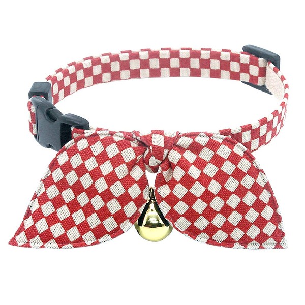 PetSoKoo Bunny Ears Scarf Bowtie Christmas Cat Collar with Bell.Fashion