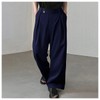 OYOANGLE Men's Pleated High Waist Wide Leg Pants Loose Fit