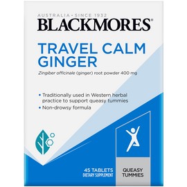 Blackmores Travel Calm Ginger Tablets 45