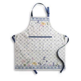 Maison d'Hermine 100% Cotton 1-Piece Kitchen Apron with Adjustable Neck and Middle Pocket, Long Ties for Women/Men, Spring/Summe, Faience
