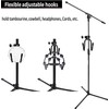 Clamp-On Headphone Headset Tambourine Holder Cowbell Hanger Clip Microphone Stand,