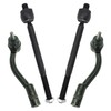 TRQ Front Inner and Outer Tie Rod Set Compatible with