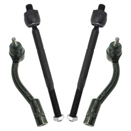 TRQ Front Inner and Outer Tie Rod Set Compatible with 2012-2013 Kia Soul
