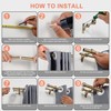 Lwiiom Double Curtain Rods with Aluminum End Cap and Full