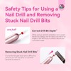 SAVILAND Electric Nail Drill: Rose Electric Nail File 20000RPM Efile