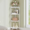 Hzuaneri Corner Shelf Stand, Corner Bookshelf, Storage Standing Shelf Unit