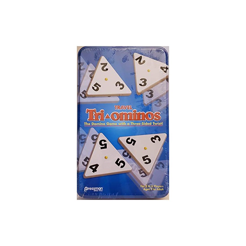 CGI Tri-ominos Travel Game in Tin: Classic, 36+ Ages, 2-4