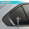 GAOLAOSY Cross & Floral Car Sticker Decal, Christian Vehicle Window