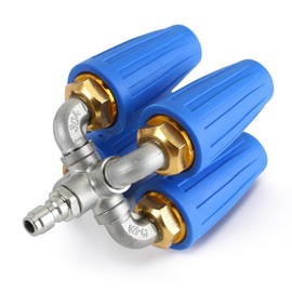 Ryansunoro Quadruple Turbo Nozzle, 4-In-1 Turbo Nozzle Pressure Washer, 360° Rotating Turbo Nozzle With 1/4" Quick Connector, 4000 PSI, 8-12 GPM, 2.0 Orifice