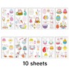 RUIOMII Pack of 10 Easter tattoos with luminous effect, waterproof
