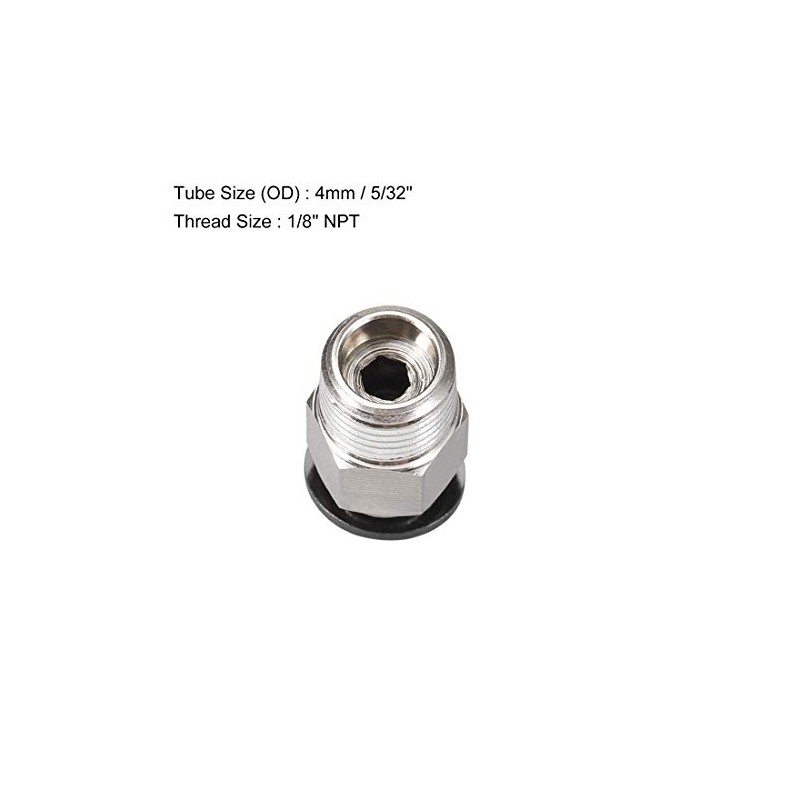 sourcing map Straight Pneumatic Push to Quick Connect Fittings 1/8NPT