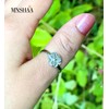 Mnshaa Ring 925 Sterling Silver Rhodium Plated Blossom Design Open
