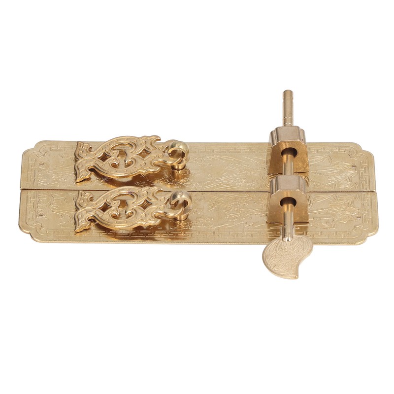 Cabinet Faceplate Brass Material Elegant Retro Botanical Pattern Decorative Chinese