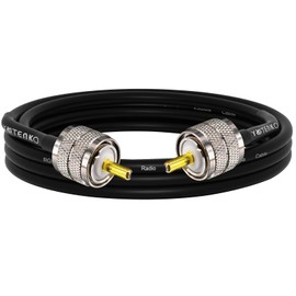 YOTENKO PL259 Coax Cable 3.2ft CB Coax Cable,RG58 Coaxial Cable UHF Male to Male Cable 50 Ohm Coax Low Loss for CB Radio,Ham Radio,SWR Meter,Dummy Load,Antenna Analyzer
