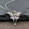 Sterling Silver Moth Pendant Necklace, 18"