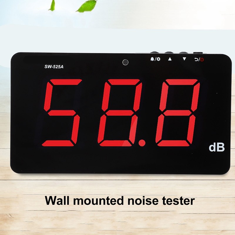 Wall Mounted Decibel Meter 9.6in LCD Display Screen 30‑130dB Sound