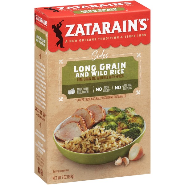 Zatarain's Long Grain and Wild Rice, 7 oz (Pack of 12)