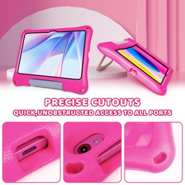 elitegadget Case for Onn 10.1 Inch Tablet (2024 Model) Gen 4 - Shockproof Lightweight Protective EVA Kids Kickstand Cover Case + 1 Stylus (Pink)