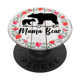 Shiplap Wood Theme Mama Bear Grip - Phone Holder