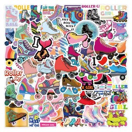 Roller Skating Stickers 100 Pack Laptop Stickers,Love Rollerblade Vinyl Waterproof Stickers for Water Bottles Skateboard Scrapbook Bike Computer,Phone,-Graffiti Stickers Pack for Teens Girls Kids