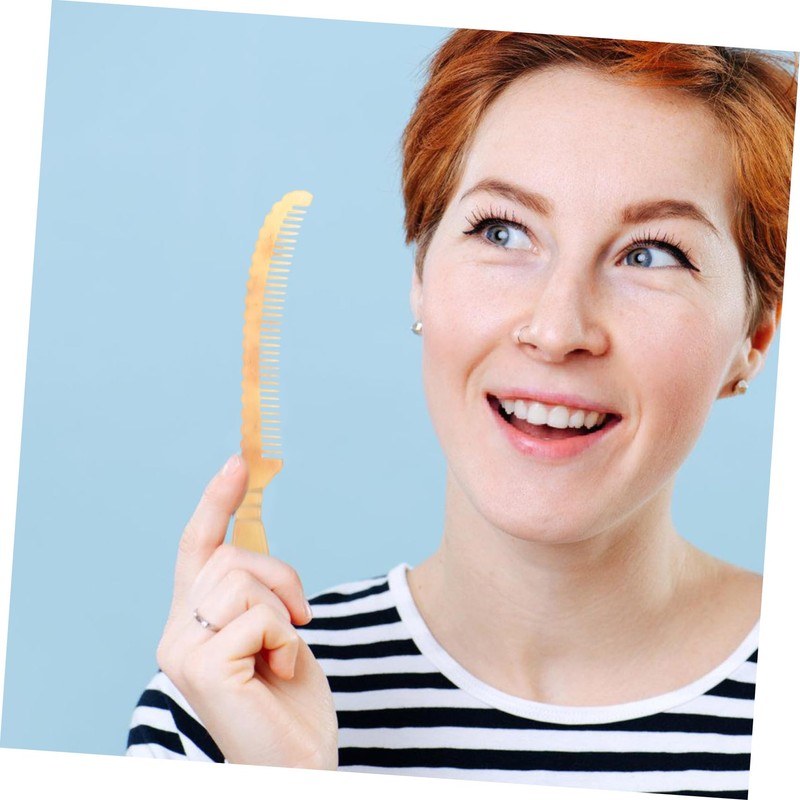 FOMIYES Natural Horn Detangler Comb for Scalp Massage and Styling