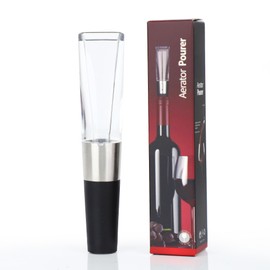 Wine Aerator and Pourer, Wine Aerator for Enhanced Flavor, Refined Aroma, Smooth Rich Finish, No Drip Design, Travel Friendly, Affordable Gift for Wine Lovers, Clear and Stainless Steel Design