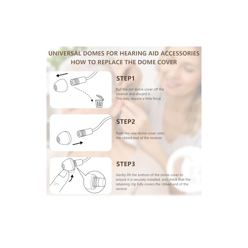 24 PCS Hearing Aid Cleaning Kits, Replacement Domes Set with