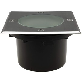 Ceiling light "BEL GX53 Q, 4eckig, IP65, Stainless Steel