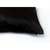 Black - Heavy Satin Throw Pillow Cover - 20 x