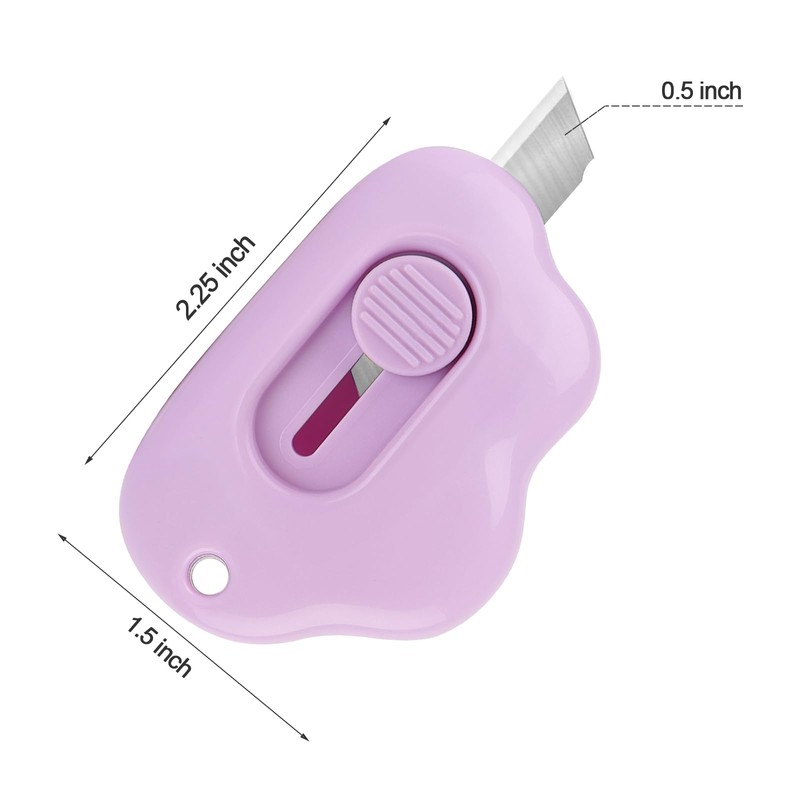 6 Pack Retractable Box Cutters, Cute Box Opener- Cloud Mini