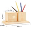 ThreeH Wooden Digital Alarm Clock, Pen Holder, LED Time Display,