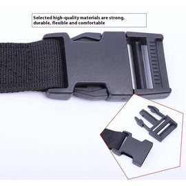 Webbing with Adjustable Buckles 25 mm Black Nylon, Pack of 2 100 cm Belt Buckle Packing Straps Buckles and Fasteners Buckle Buckles Webbing Luggage Straps Adjustable Travel Accessories (Black)