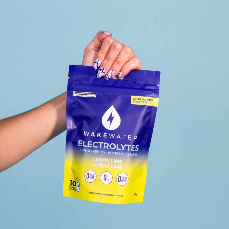 WakeWater Electrolytes Powder | Lemon Lime, 10 x 7g Electrolyte