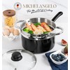 MICHELANGELO Nonstick 3 Quart Saucepan with Lid, Ceramic Small Sacuce