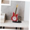 Levemolo Lifelike Violin Clock with Pen Holder Decorative Desktop Clock