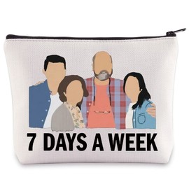 BWWKTOP Funny Mr. Kim Cosmetic Makeup Bag Janet And Jung Fans Gifts 7 Days A Week Makeup Zipper Bag Mr. Kim Merchandise, A Week, Bag