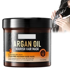 Arganöl Haarpflege gegen Frizz, Argan Oil of Morocco Hair Mask, Tiefenreparatur Haarspülung, Verbessert Trockenes Haar, Macht es Geschmeidig und Glänzend, Für alle Haartypen Geeignet