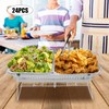 24 Pack Foldable Chafing Stand, Chafing Wire Rack Buffet Stand,