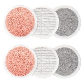 FDKJOK 6pcs Replacement Steam Mop Pads for Shark S7000 Steam Mop, Reusable Steam & Scrub All-in-One Cleaning Pads, Scrubbing and Sanitizing Rotating Power Pads for All Sealed Hard Floors(Multicolor)