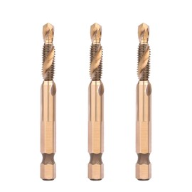 3 Pcs 6542 HSS Drill & Taps Bit Set with Cobalt Coating