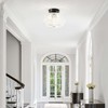 OYKYOHEI Semi Flush Mount Ceiling Light, Globe Glass Ceiling Light